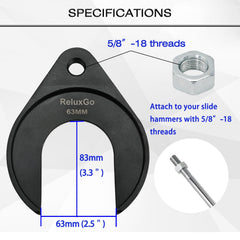 ReluxGo used with slide hammer demonstrating safer axial extraction