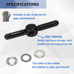ReluxGo tool installed on Harley demonstrating secure compression for easier service