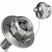 Renator front flange view showing brushed stainless finish and snug fit benefit