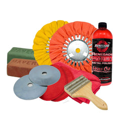 Renegade Products orange cut wheel close-up showing texture for aggressive cutting and defect removal