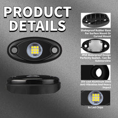 RENMAII-LIGHT rubber base detail showing curved and flat pads for secure mounting