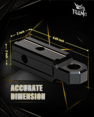 RENO side profile of receiver with dual holes showing mounting flexibility