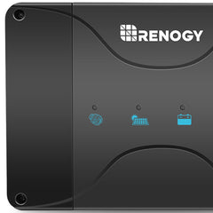 Renogy RJ45 and power connectors close-up for simple monitoring hookup