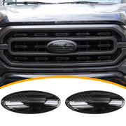 RERPRO front grille emblem cover showing American Flag and enhanced curb appeal