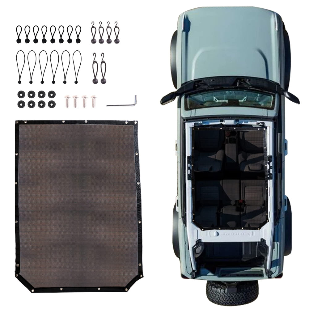RERPRO sunshade front view showing snug fit and cabin protection