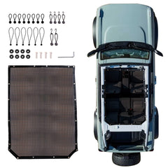 RERPRO sunshade front view showing snug fit and cabin protection
