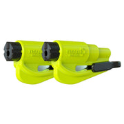 RESQME front view on keychain showing compact bright yellow design and quick access