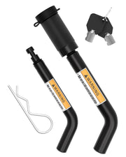 RETRUE locking hitch pin front view showing durable build and easy lock