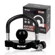 RETRUE front view of hitch lock showing secure fit and deterrent design