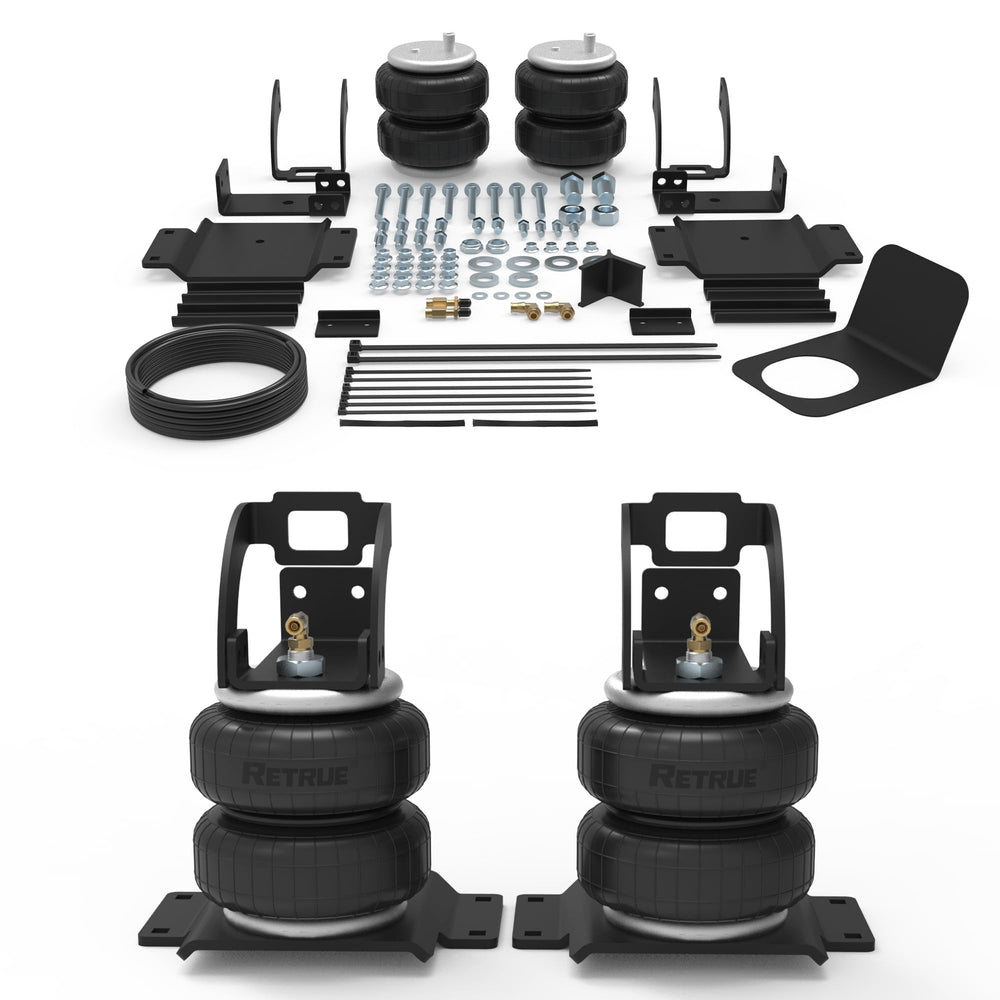 RETRUE front packaging showing complete rear air bag kit and benefits