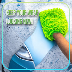 Close-up of Rev Auto soap foam texture, shows gentle high-lubricity cleaning action