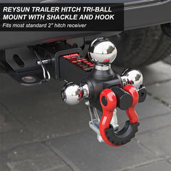 REYSUN close-up of chrome-plated tow balls highlighting corrosion resistance and strength
