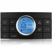 RHAOCZIYAUTO front panel showing clean black finish and readable buttons for easy control