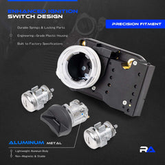 RHAOCZIYAUTO detailed view of ignition cylinder highlighting precision machining strength