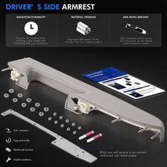 RHAOCZIYAUTO armrest installed in truck door demonstrating correct alignment