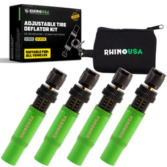 Rhino USA deflator kit front packaging showing four units and pouch for quick identification and readiness