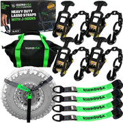 Rhino USA front packaging showing complete car hauler kit and benefit of organized transport
