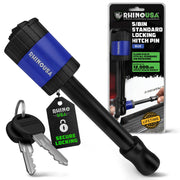 Rhino USA front view of locking hitch pin showing solid-steel security