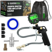 Rhino USA inflator front view showing durable metal body and controls