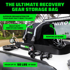 Rhino USA bag open with organized winch ropes and straps for easy access