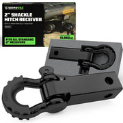 Rhino USA front view of shackle hitch showing sturdy receiver and shackle, ensuring secure recovery