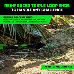 Rhino USA strap wrapped around tree demonstrating bark protection during recovery