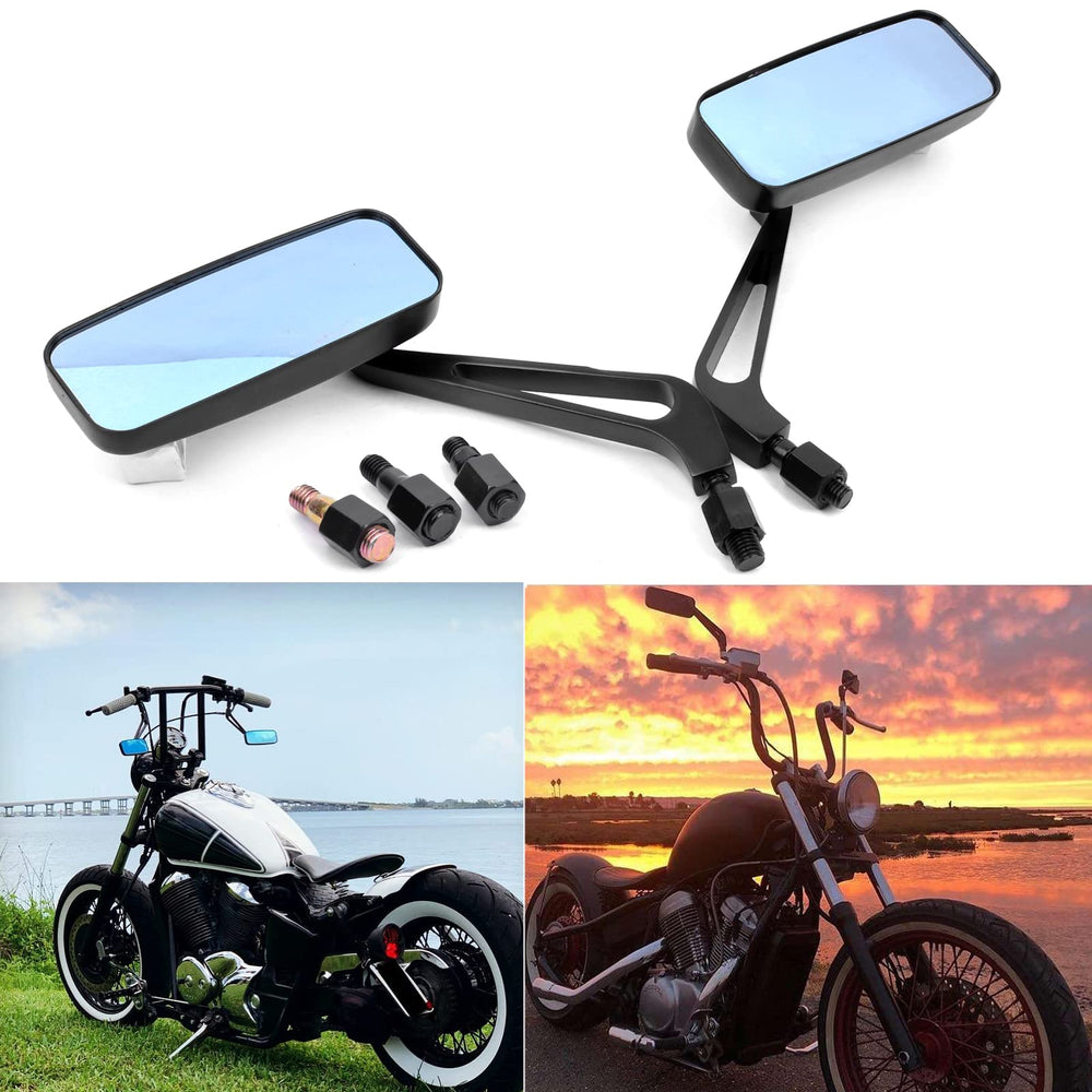 Rich Choices front-facing mirror pair showing clean profile and improved rear view