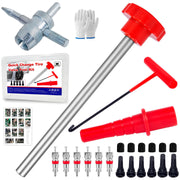 Richcat front packaging showing kit components and benefit of quick valve replacement