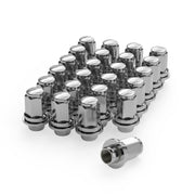 Richeer front view of 24 silver lug nuts showing OEM-style appearance and fit