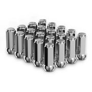 Richeer front view of chrome lug nuts showing neat packaging and durable finish
