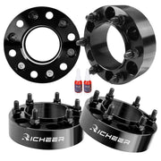 Richeer front view of two-inch spacers showing fitment and finish for cleaner stance