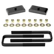 Richeer rear lift block front view showing fit and clean finish for improved clearance