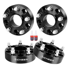 Richeer spacer front view showing bolt pattern and secure fit for improved stance