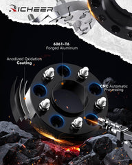 Richeer spacer mounted on wheel hub illustrating hubcentric alignment and reduced vibration