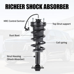 Richeer top mount and bushing detail demonstrating reinforced mount reliability
