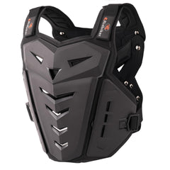 RIDBIKER front view chest vest showing full coverage and secure fit