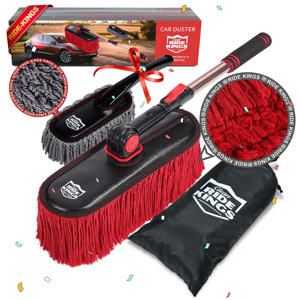 RIDE KINGS front packaging showing full 3-piece duster kit and benefits