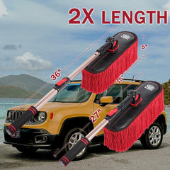 RIDE KINGS extended pole in use reaching a truck roof for fast dusting