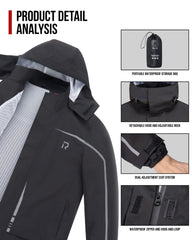 RIDEIRON jacket back reflective strips improving nighttime visibility