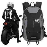 riderbag front view highlighting hi-viz reflective panels for improved visibility
