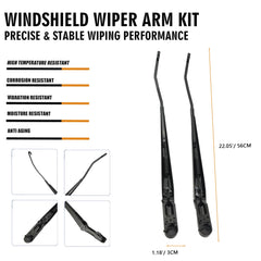 RigidWire side profile showing arm curve for consistent windshield contact benefit