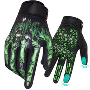 RIGWARL green gloves front view showing fit and design for safer rides