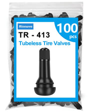 Riseuvo valve stems front pack showing 100-count and convenience