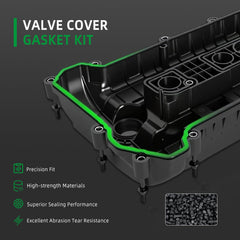 Riyhch gasket installed on valve cover demonstrating clean seal and leak prevention