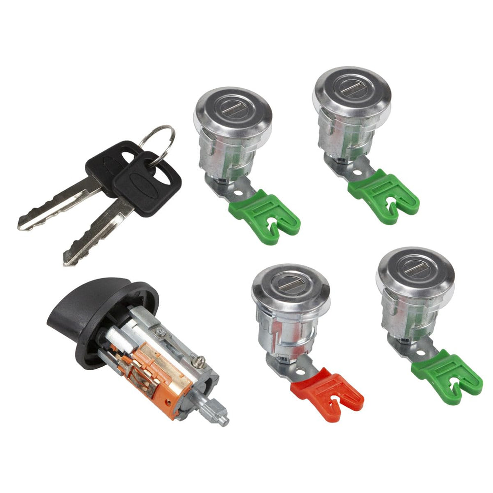 RLB-HILON front packaging assembly showing all included cylinders and keys for quick replacement