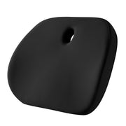 Road Comforts front view of black cushion showing clean contours and comfort