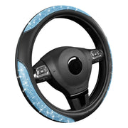 Road Comforts front view of light-blue glitter cover shows stylish protection