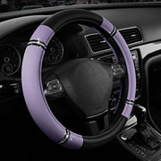 Road Comforts purple cover front view showing color and shape, improves wheel aesthetics