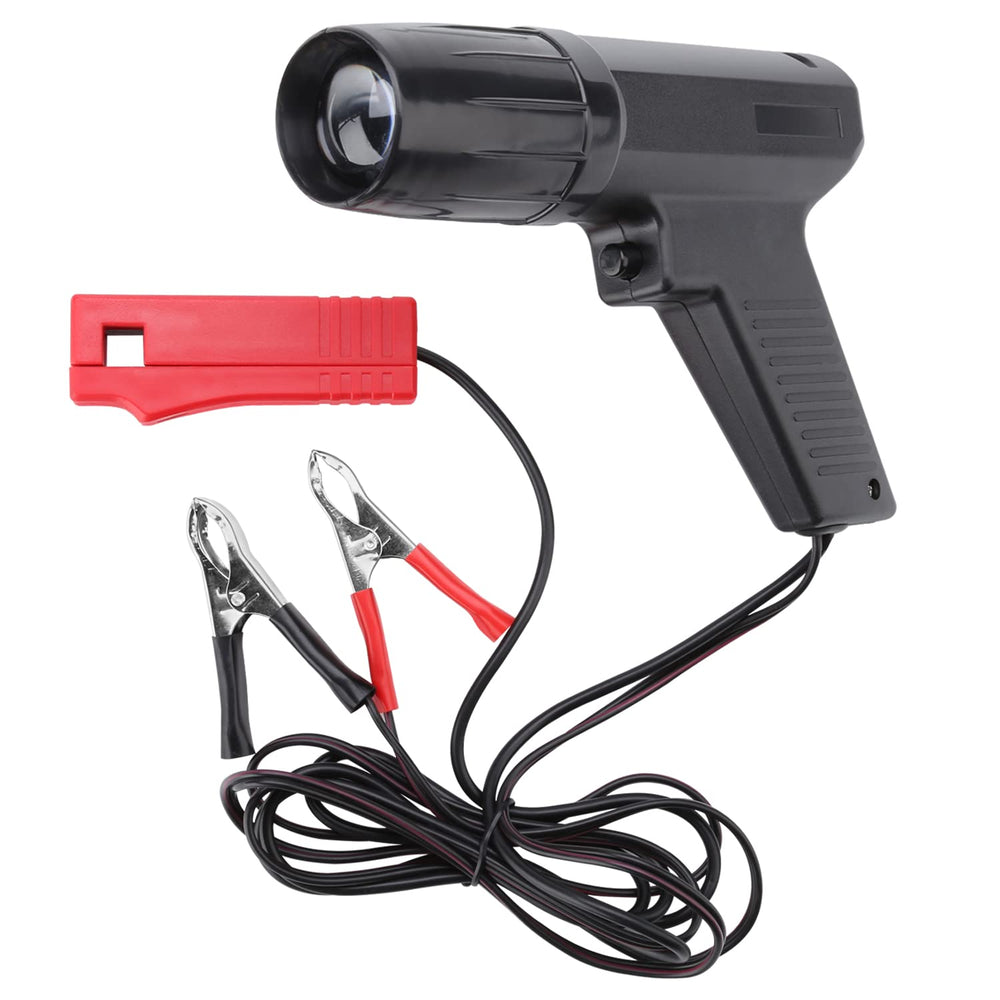 ROADGIVE front view of timing light showing controls and strobe for easy timing