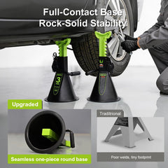 ROADTEK seamless round base close-up demonstrating even load distribution benefit